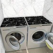 1pc Marble Texture White Gold Pattern, Warm Family Atmosphere, Diatomite, Anti-Slip, Suitable For Washing Machine Cover Pad, Dryer Cover Pad, Coffee Machine Pad, Kitchen Countertop Pad. Multi-Purpose Household Mat - Multicolor - View 9