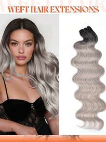 合成直发马尾接发,钩针编织合成Yaki直发全头接发 - 彩色 - 查看 44