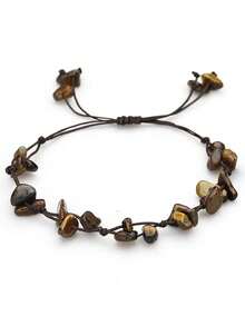 Handmade Beaded Stone Bracelet, Yellow Quartz, Sunstone, Raw Stone Chips Jewelry For Women - Bracelet - View 13