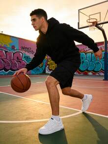 Men's Skateboarding Shoes, White Chunky Sole High Tops With Stitched Detail - Perfect Gift For Him - 白色 - 查看 6