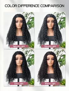 Deep Wave Half Wig Wear And Go Glueless Wigs 22/26 Inch Curly 3 In 1 Half Wigs For Women Drawstring Seamless Wig Beginner Friendly - Multicolor - View 10