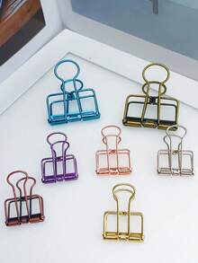 金属夹日历长尾夹票据夹孔雀尾夹发票夹文件夹燕尾夹收纳创意 - 銅色 - 查看 1