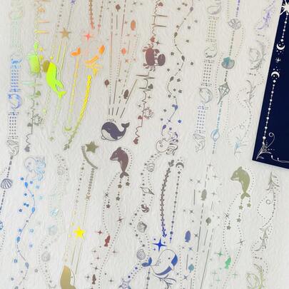 20PCS Pre-Cut Flower Butterflies Stickers - Iridescent Multicolor (UV Glow) Plastic Stickers For Journals, Scrapbooking, DIY Crafts Holiday Decorations Christmas Halloween Valentine's Day