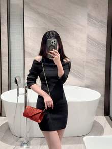 闪亮晚宴包 女士晚宴包 信封手提包 大号婚礼派对舞会包 迷你翻盖方包 金属亮片礼服包 适合青少年女性、女士、社交名媛、职业女性等的晚宴包，适用于婚礼、伴娘、派对、圣诞节、万圣节舞会、生日礼物、参加招待会、工作场所和其他场合 - 酒紅色 - 查看 11