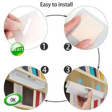 1 PC Under Desk Drawer Storage Under Desk Organizer Hidden Self-Adhesive Desks Drawers Slide-Out Stick On Desks Drawer Under Mount Drawers For Office/Classroom/Home - 白色 - 查看 10