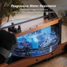 Water Rowing Machines For Home, Foldable Row Machine With 400LBS Weight Capacity, Dedicated Monitor And Comfortable Seat, Free MERACH App For Immersive Water Rower - R280 - Water Pro - View 6