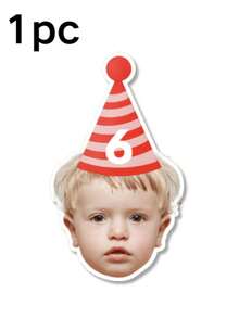 1/5/10/20pcs Customized Portrait Birthday Banner, Birthday Photo Banner, Face Banner, Personalized Fun Face Flag, Customized Image Party Pennant, Multipurpose, Decorative, Reusable, Elegant, Fashionable, High Quality, Vibrant Colors, Modern, Unique, Uploadable Digits Or Initials, For Birthday Party Decor, Wedding, Back To School Party, Valentine's Day - Multicolor - View 12