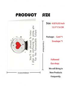 1 Valentine's Day Gift Card With Envelope, Anniversary Card, Funny Valentine's Day Card, Magical Wife, Valentine's Day Gift Box Card, Birthday Card, Birthday Card, Gift Card, Souvenir - Xk213 - View 2