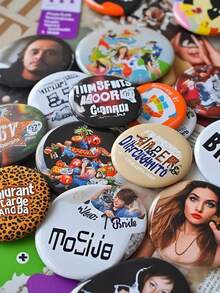 Custom Pins, Custom Buttons, Design Your Own Personalized Pinback Button Badges, Personalized Pins, Custom Pinsm, Custom Badge, Custom Buttons, Custom Button Pins, I Love My Girlfriend Pin, Button Pins, Pins Y2k, I Love My Boyfriend Pin, Button Pins For Backpacks, School Supplies, For Office, For School - Multicolor - View 4