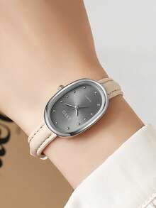 1pc Women's Fashion Minimalist Hexagon Small Dial Quartz Leather Strap Watch, Suitable For Back To School, Daily Matching, Birthday, Women's Gift, Anniversary, Year-End Promotion, Singles' Day, Halloween Promotion, No Gift Box