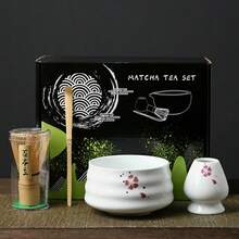 1pc/4pcs Matcha Tea Set, Includes Matcha Bowl, Matcha Whisk, Matcha Cup, Stirrer, Tea Spoon, Tea Bowl Set, Matcha Preparation Tools, Dessert & Beverage Making Tools, Japanese Gift Box, Matsushiro Matcha Stirring Set, Gift For Matcha Enthusiasts - Multicolor - View 6