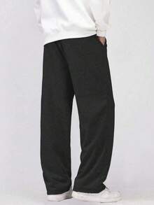 1 chiếc quần dài nam ống rộng, màu trơn, dáng suông thoải mái, chất liệu mềm mại, phù hợp cho đi bộ hàng ngày, đi làm, du lịch và các dịp khác. Có thể dùng làm quà tặng cho cặp đôi. Chất liệu 100% polyester, có dây rút ở eo để điều chỉnh, nhiều màu sắc để lựa chọn. - màu đen - Xem 9