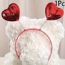 Heart-Shaped Headband, Glitter Headband For Valentine's Day, Party & Concert Headband, Adult Coil Heart-Shaped Headband, Valentine's Day Gift - Multicolor - View 19
