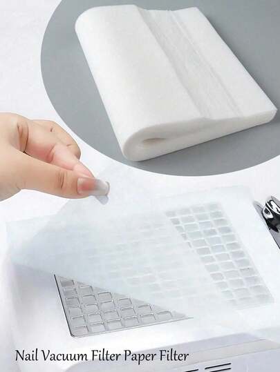 100pcs Nail Dust Collector Filter Refill Kit - Disposable Nail Art Dust Absorbing Pads, Replacement Filter Paper