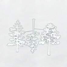 复古秋冬松树剪影金属切割模具，DIY剪贴簿相册卡片家居装饰节日贺卡手工工艺品 - 單件 - 查看 3