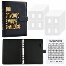 100 Envelopes Money Saving Challenge Binder, Money Saving Challenge Budget Binder With 100 Cash Envelopes, Money Saving Binder With Pre-Numbered Pockets, Easy And Fun Way To Save $5,050, Suitable For Valentine's Day, Ramadan, Back To School, Christmas, Birthdays, Graduations, And Other Occasions