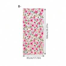 1片春季窗贴，静电吸附粉色花藤玻璃贴纸，隐私遮光膜，适用于厨房、浴室和家居装饰 - 彩色 - 查看 11