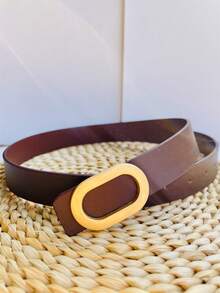 新款光滑休闲腰带，简约百搭，时尚学生风，适合搭配牛仔裤，ins风装饰，纯色PU皮革 - 彩色 - 查看 14