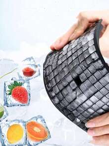 1pc Small 160-Cavity Silicone Ice Cube Tray, With Good Cold Resistance And Durability, Can Be Used As Ice Cube Mold, Pudding Mold, Suitable For Home, Bar And Other Occasions, Easy To Use. - Multicolor - View 8