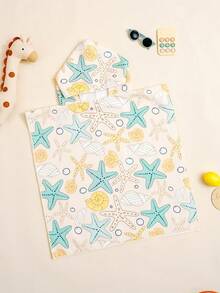 1pc Kids' Quick Dry Super Absorbent Hooded Bath Towel/Beach Towel, Suitable For Home, Bathroom, Beach - Girls - Multicolor - View 11