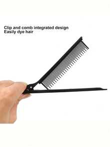 1pc Professional Salon Hair Styling Comb, Black Multi-Functional Highlighting Comb, Anti-Static Styling Comb, Hair Styling Tool - Multicolor - View 7