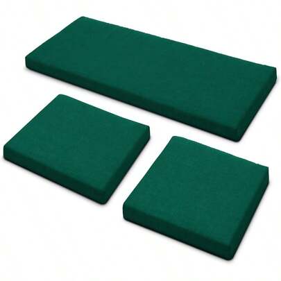 3pcs Replacement Outdoor Seat Cushion Pads For Rattan Furniture Water Resistant And Lightweight Patio Furniture Chair Padding