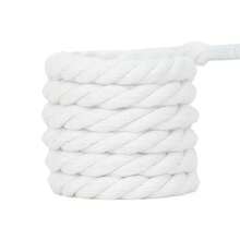 1 对 1 厘米粗编织圆形纯色 3 股/绳鞋带，适用于鞋子、包包和服装装饰 - 白色 - 查看 12