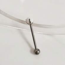 F136 Tongue Piercing Opal Three-Claw Opal Ball Round Ball G23 Titanium Alloy Body Piercing Jewelry Lip Piercing Ear Cartilage Piercing - Màu titan tự nhiên + hình cầu / OP17 - Xem 3