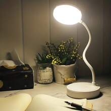 1pc LED Multifunctional Desk Lamp, USB Clip-On Eye-Care Study Lamp, 360° Rotatable Reading Light For Student Dorm, Bedroom, Classroom, Living Room, Bedside, Portable Desk Lamp - Three-color Plug-in - View 7