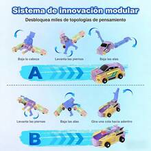 TendenciaCoche Transformación Dinosaurio YOONA Rosa Niños 2-4 Años Sin PilasCalidad premium - Rosa - Ver 3