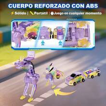 TendenciaCoche Transformación Dinosaurio YOONA Rosa Niños 2-4 Años Sin PilasCalidad premium - Rosa - Ver 4