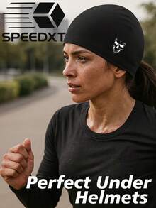 1顶骷髅波浪针织帽 - 宽松无檐帽，男士针织帽，适合夏季运动，如跑步、骑行、钓鱼、徒步旅行、棒球等。男士跑步针织帽，针织帽，冬季跑步帽，男士头带，针织帽，男士，帽子，女士，帽子，帽子，针织帽，跑步，礼物，保暖，骷髅帽，睡眠，睡帽，秋季服装 - A - 查看 3