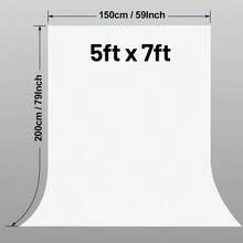 White Photo Backdrop Curtains (No Stand), White Photography Seamless Backdrops Background For Easter, Birthday Party, Wedding, Photos, Projector - White - View 8