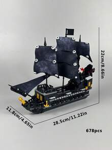 Pirates The Black Pearl And Flying Dutchman Ship Building Block Model Assemble Bricks Toys, MOC Building Blocks For Adult - Multicolor - View 12
