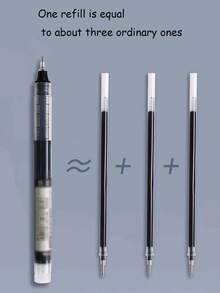 5支/10支/15支装速干签名凝胶圆珠笔，液体墨水走珠笔，0.5毫米黑色/蓝色/红色墨水，大容量，适用于记笔记、办公、签名，适合学校、办公室、考试、文具、返校季使用 - 彩色 - 查看 7