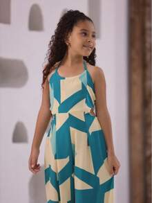 Modern Printed Jumpsuit 2026 For Stylish Girls - 薄荷藍 - 查看 3