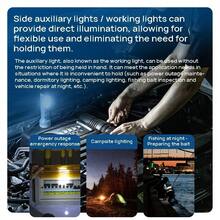 DELI 3662A Flashlight: Dual-Lamp High-Intensity Illumination, Large-Capacity Battery With Fast Charging, High-Brightness LED Light, Versatile For Both Standing And Lighting Applications. - Blue - View 3