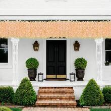 人造户外紫藤花环，75英寸人造紫藤花环，配丝绸花环，适用于婚礼拱门、花园派对、家居天花板、墙面背景、帐篷装饰 - 粉色 - 查看 4