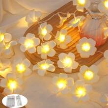 GCTECHING 1个向日葵灯笼串灯，LED蛋形花朵室内装饰灯，简约卧室装饰，室内客厅派对日常节日装饰，情人节礼物（电池供电 - 不含电池） - 墨花燈串 - 查看 2