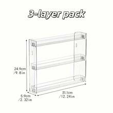 1 chiếc kệ đựng mỹ phẩm treo tường, kệ trưng bày đa chức năng, chất liệu nhựa trong suốt, có thể tháo rời, 3/4/5 tầng, thích hợp để đựng đồ trong phòng tắm/phòng ngủ, trưng bày huy hiệu/ghim cài hình anime. - Trong sáng - Xem 11