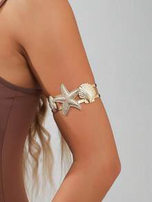 1 Pc Summer Vocation Sea Starfish Shell Beach Cuff Bangle Bracelet For Women - A8909 - View 18