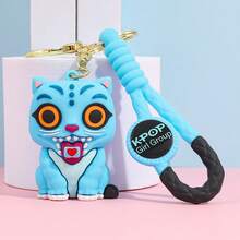 Mattel 1pc KPOP Demon Hunter Girl Group Keychain, Korean Pop Culture Anime Demon Hunter PVC Backpack Pendant Keychain - Multicolor - View 12