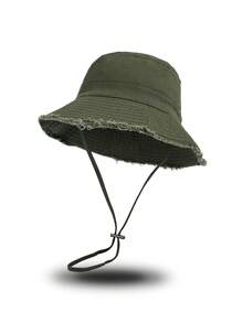 1pc Women's Denim Frayed Edge Baseball Cap, Sun Protection Outdoor Hiking Hat, Adjustable, Fashionable Daily Travel Headwear