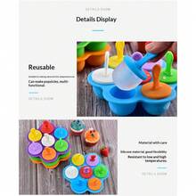 7 Hole Ice Cream Popsicle Mold, Easy DIY Frozen Snack Maker For Home Kitchen Kids - Multicolor - View 10