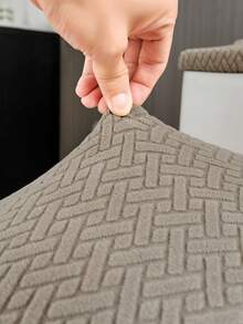 1 Juego de Tapa de Inodoro con Diseño en T de unicolor Jacquard, Cubierta de Asiento de Inodoro Elástica Extraíble a Prueba de Polvo y Suciedad, Juego de Tapa de Inodoro y Tapa del Tanque, Adecuado para la Decoración del Baño, Inodoro no Incluido - Multicolor - Ver 8