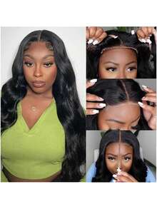 180% Density Body Wave Lace Front Wigs For Women Human Hair Long Curly Wavy Wigs Natural Looking Breathable Wigs For Cosplay Costume Accessories Natural Curly Hairline,13x4 Transparent Lace Front Wigs Human Hair With Baby Hair Glueless Design For Daily Use, Black Options, Daily Wear Wig 36" Body Wave Lace Front Wig For Women Body Wave Lace Front Wig Hair Natural Black Color Human Hair For Women(Bob Wigs 8-16 Inch) - SNatural - View 5