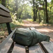 Men's Military Green Fanny Pack Shoulder Bag Unisex Waterproof Money Belt Streetwear Ondway Tactical - 軍綠色 - 查看 8