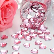 2D Flat - 100 Pieces 12mm Red/Pink Sparkling Heart-Shaped Rhinestones - Acrylic Imitation Decorative Beads, Heart-Shaped Acrylic Rhinestones, Fashion Accessories, Flat-Back Rhinestones For Hair Accessories, DIY Jewelry Components Heart-Shaped Rhinestone Appliques, Suitable For Valentine's Day, Weddings, Crafts, Art Supplies, And Craft Enthusiasts - Đỏ - Xem 4