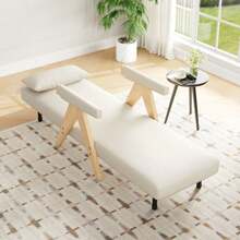 Cloud Ecksofa Für Wohnzimmer, Chenille Doppelsofa Mit 2 Lendenkissen Und 2 Dekokissen, Massivholzrahmen, Chenille - 米色 - 查看 4