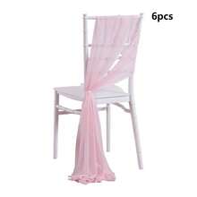 Wedding Chiffon Chair Decor Set, Sheer Voile Drape Suitable For Artificial Eucalyptus Poles, Church Aisle Decoration, Lightweight No-Iron Curtain, Applicable For Bridal Shower / Anniversary / Bachelorette Party / Valentine's Day Events, Bow-Tie Chair Back Decor, Photo Booth Prop, Great Gift - Multicolor - View 18